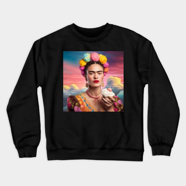 Frida Kahlo - "Frida's Sweet Fiesta" Crewneck Sweatshirt by pashii